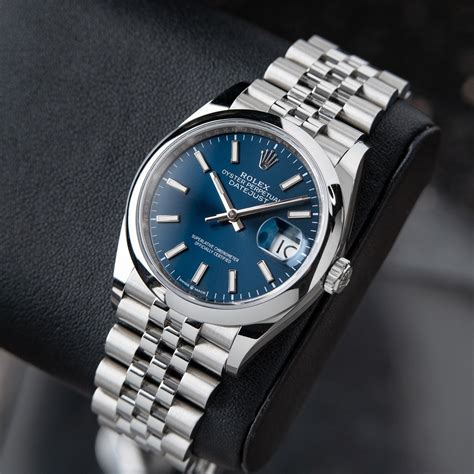 rolex datejust 36 blue dial for sale|rolex datejust 36 diamond bezel.